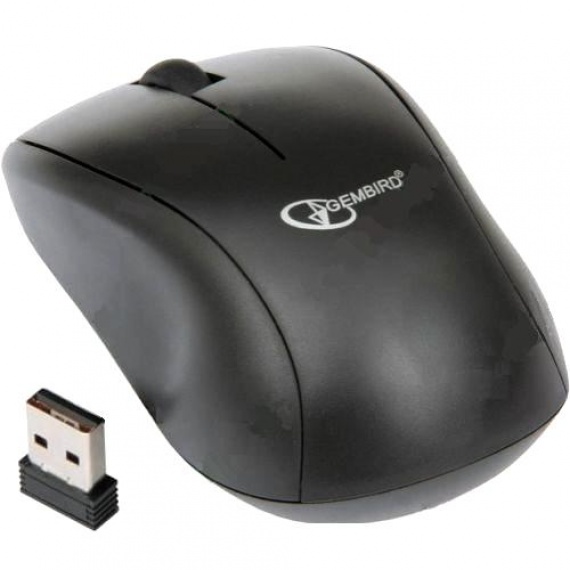 Мышь беспроводная Gembird MUSW-100 <USB 1.1, 1200 dpi, до 10 м, Black>